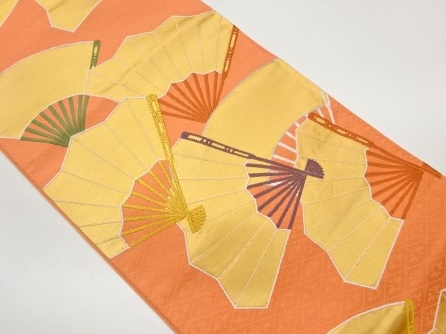 JAPANESE FUKURO OBI / WOVEN FOLDING FAN PATTERN